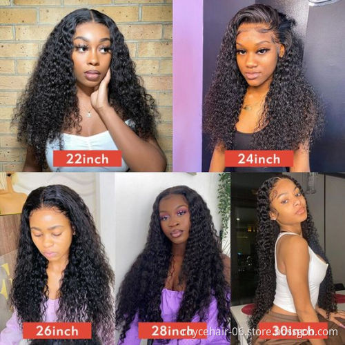 Hot Sell Virgin Mongolian Hair Swiss Lace Wig, Brazilian Cuticle Aligned Hair ,Raw Indian Virgin Hair Deep Wave Lace Front Wig
